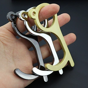 Pure brass material safty non touch keychain muti-functional door opener