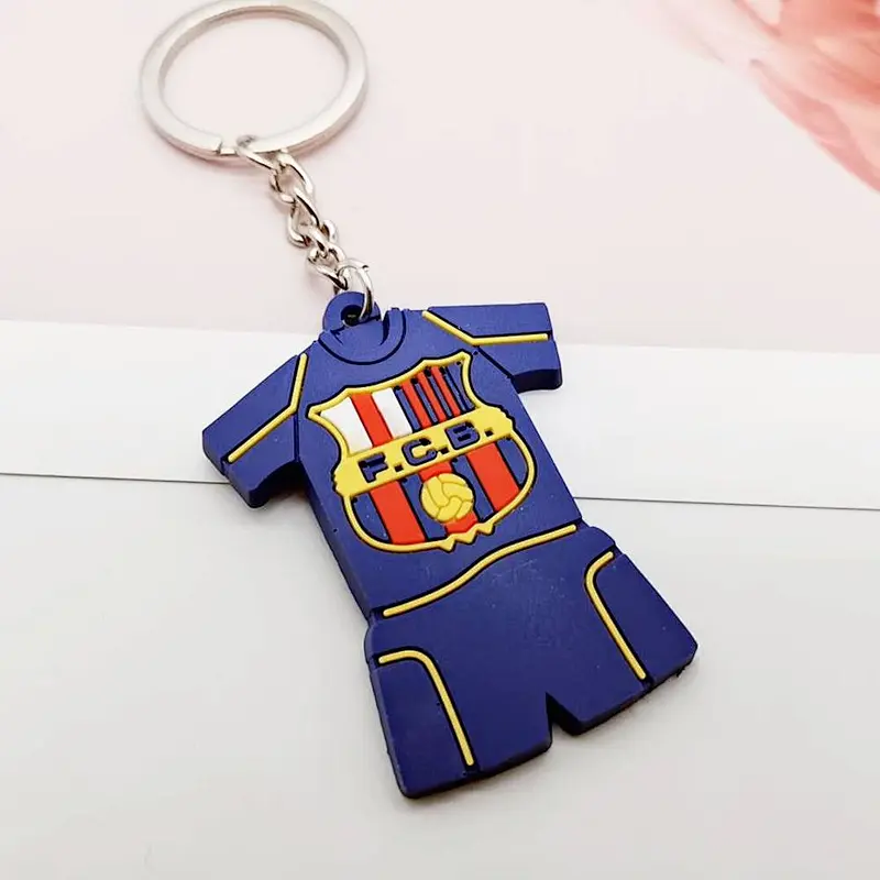 Football Team Jersey Soccer PVC Keychain Custom