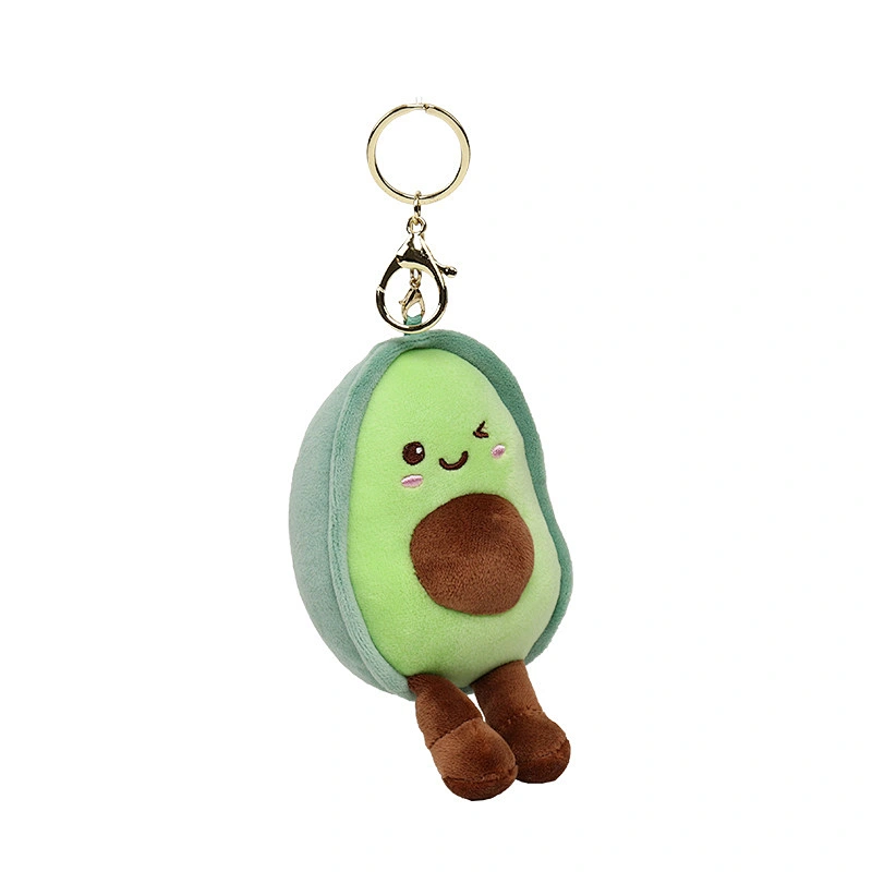 Avocado plush pom pom lobster keyring keychains