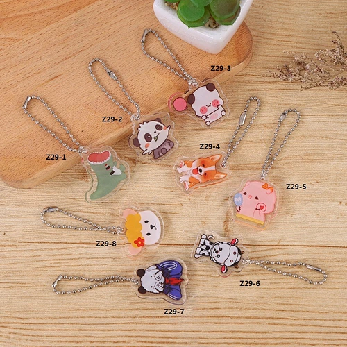 Cute Cartoon Animal Clear High Quality Print Acrylic Pendant Keychain Maker