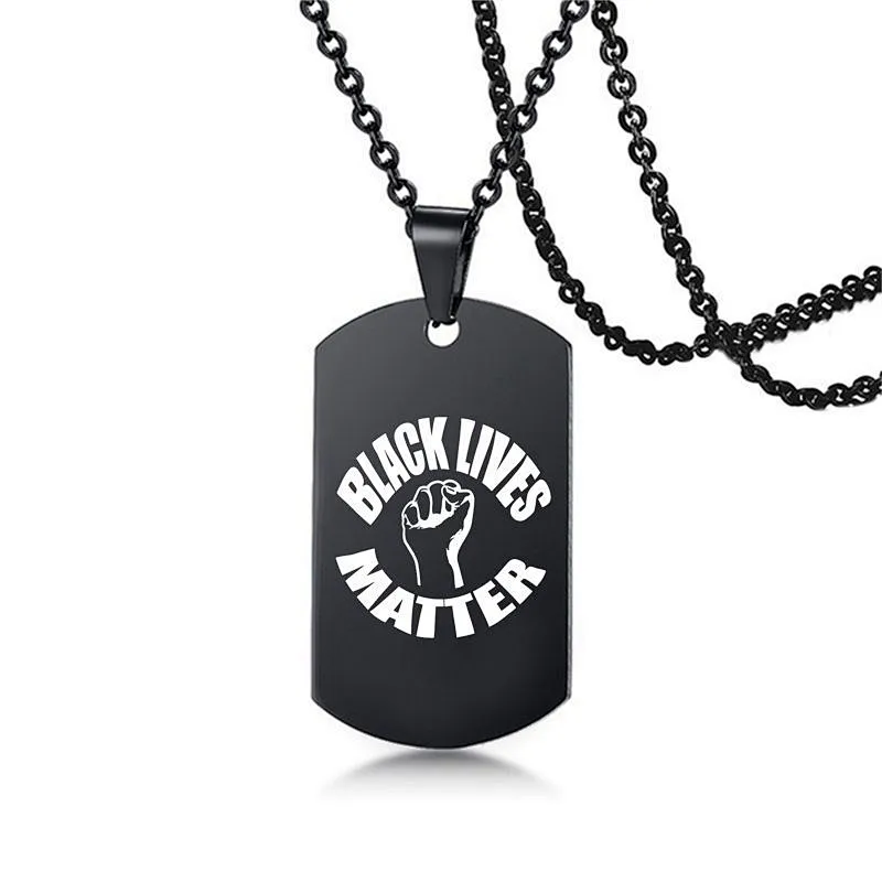 George Floyd Fight for Fairness Black Lives Matter I Can't Breathe Protest Men Women Necklace