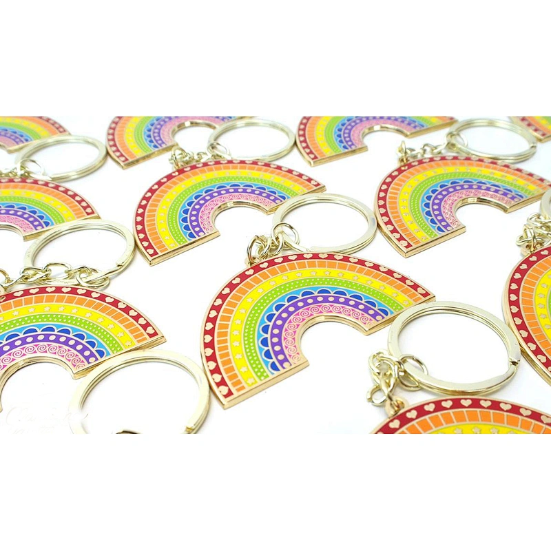 Manufacturer personalized custom logo hard enamel metal key chain keychains