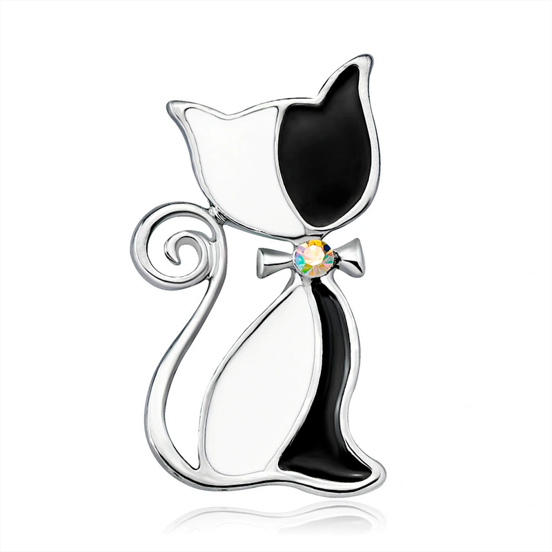 Fashion Cartoon Cute Cat Gold Plated Kitten Wholesale Bulk Brooch