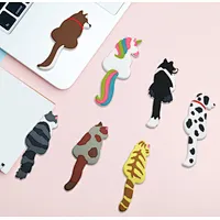 Fashion INS style Cute dog PVC soft rubber magnetic fridge magnets with hook