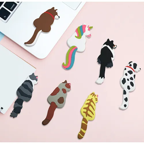 Fashion INS style Cute dog PVC soft rubber magnetic fridge magnets with hook
