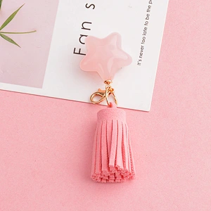 Creative DIY Handmade Acrylic Five-pointed Star Tassel Keychain Small Accessories