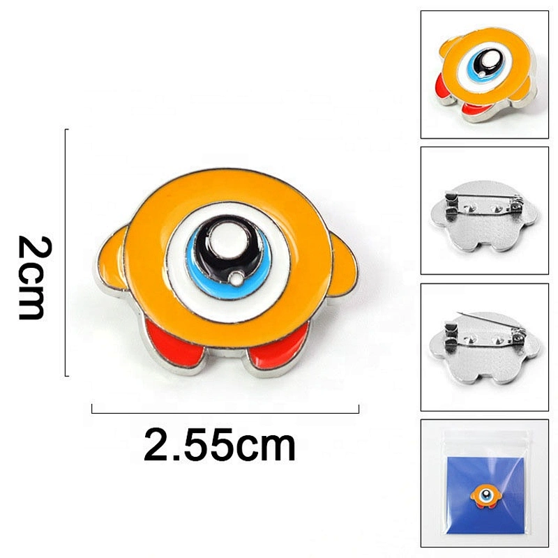 Custom paper card packaging magic eyes enamel lapel pin badge