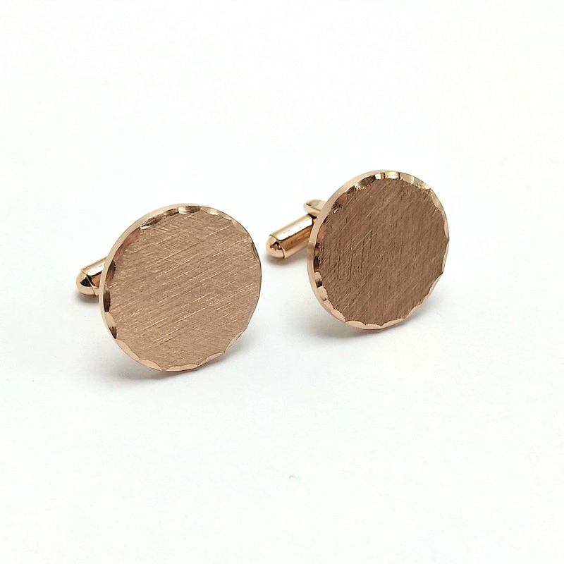New Arrival Personality Retro Fashion Rough Sand Stainless Steel Cufflinks Custom Logo