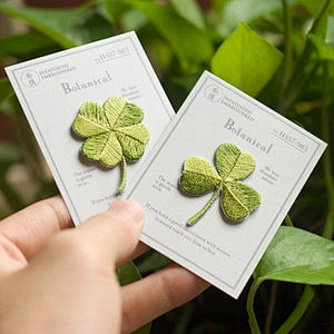 Two Styles Clover Iron on Embroidered Patches Custom