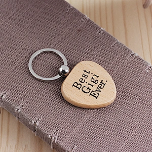 Custom Print Wood Keychain Best Dad/Nana/GIgi/Mom Ever Wooden Keyring Keychain Souvenir