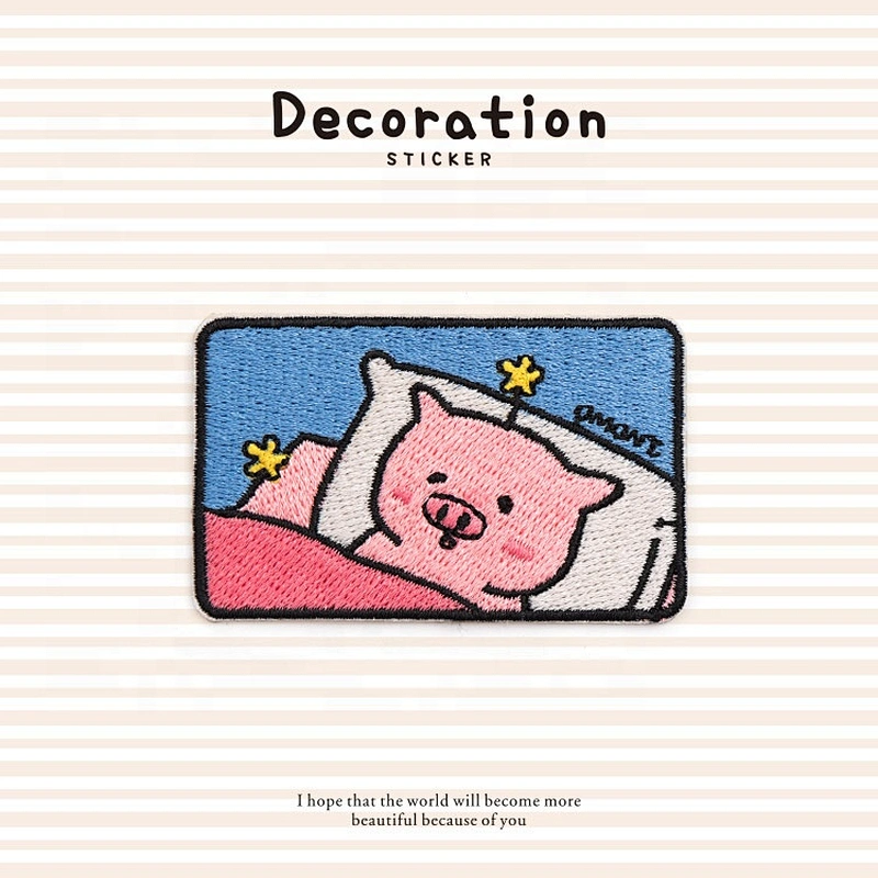 cute phone wallet notebook decoration embroidery patch embroidered sticker