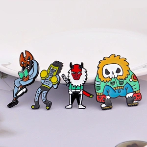 Cartoon Demon Man Metal Pin Brooch for Clothing