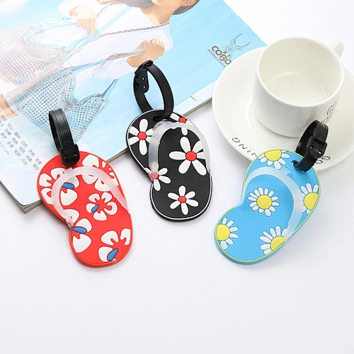 Factory Direct Personality Fashion Slippers Silicone Luggage Tags Soft PVC Luggage Tag Custom