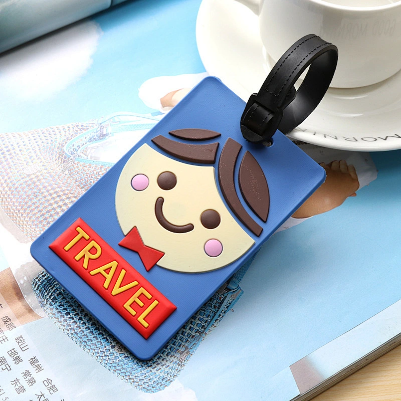 New Cartoon Camera Silicone Luggage Tag Personality Soft PVC Luggage Travel Tags Custom