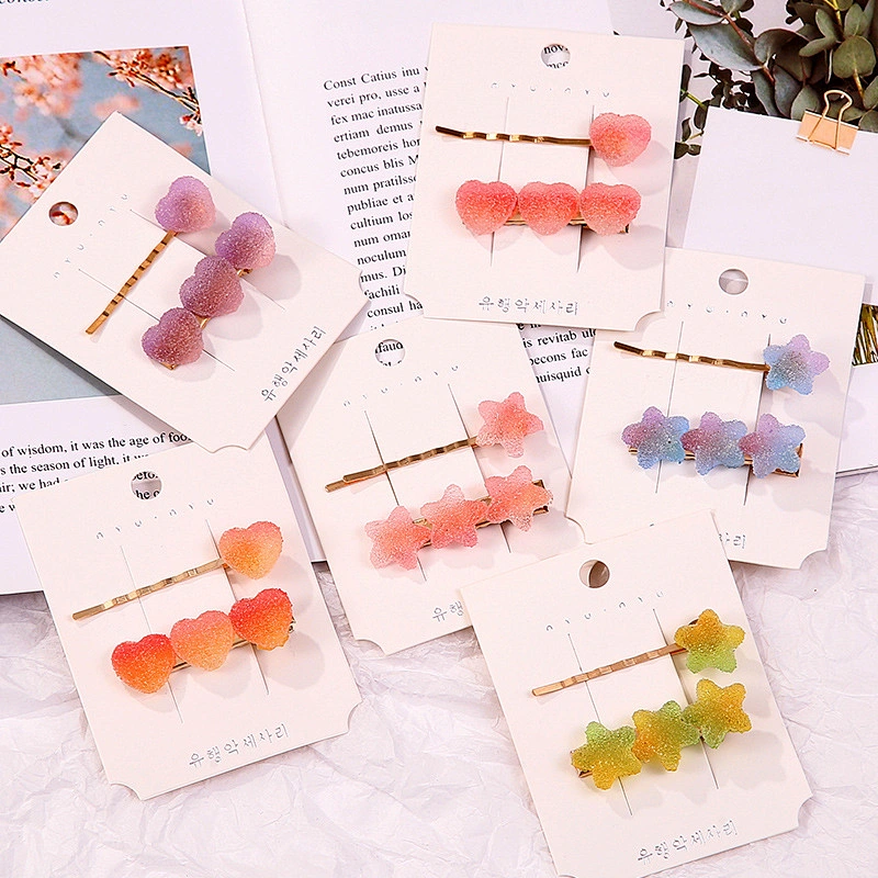Cute Star Hairpin Korean Head Band Hair Accessories Gradient Hairpins Headdress
