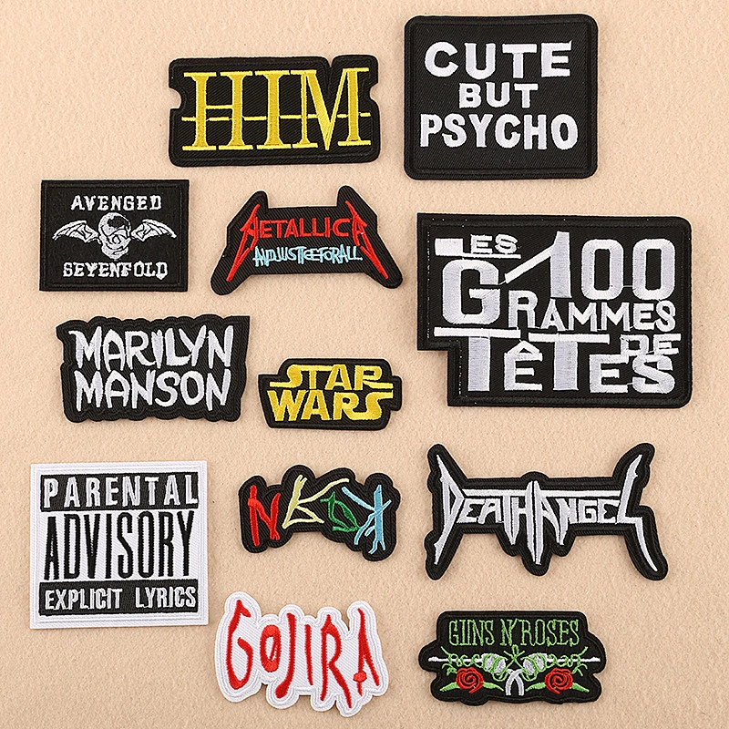 12 Styles Iron on Logo Patches Embroidery Letter Patches for Clothing