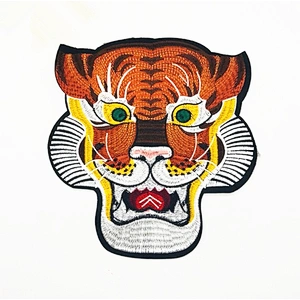 Tiger Fabric Applique Sticker Jacket Iron on Embroidery Patch