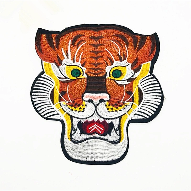 Tiger Fabric Applique Sticker Jacket Iron on Embroidery Patch