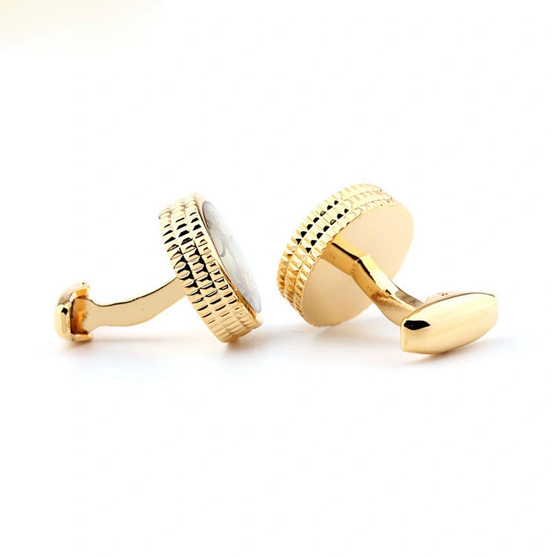 Metal Business French Shirt Cuff Links Men Gold Cufflinks