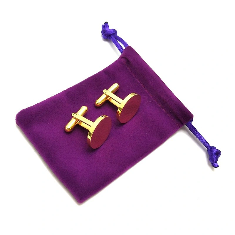 High Quality Men Cufflinks Glossy Round Rectangular Stainless Steel Cufflinks