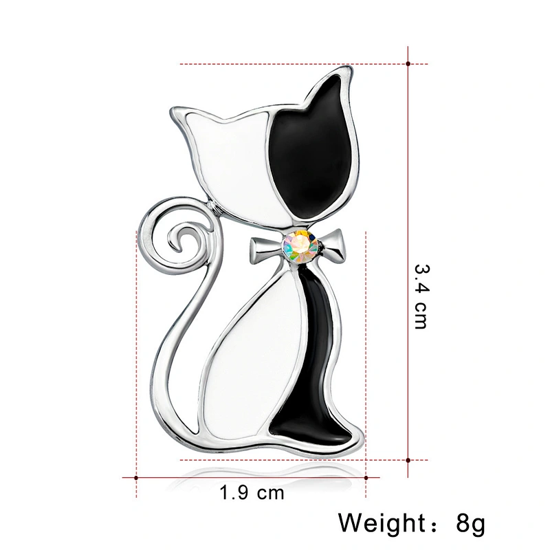 Fashion Cartoon Cute Cat Gold Plated Kitten Wholesale Bulk Brooch