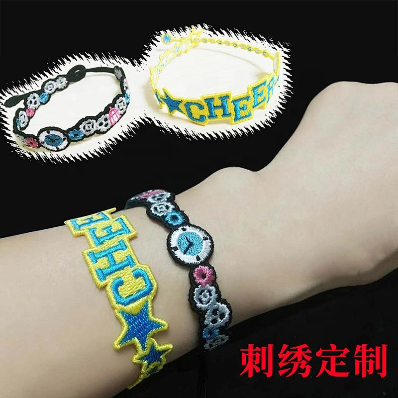 Custom embroidery hand catenary embroidered bracelet
