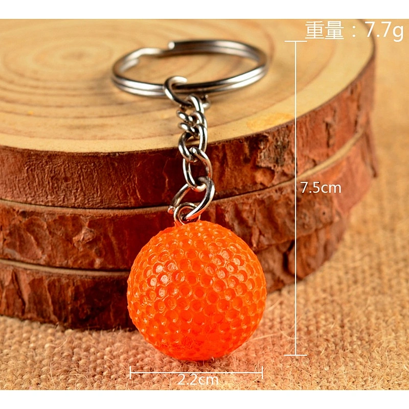 PU keychain 5 different colors golfball keychains