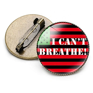 Anti-racial Discrimination Badge Black Lives Matter I Can't Breathe Lapel Pin Brooch