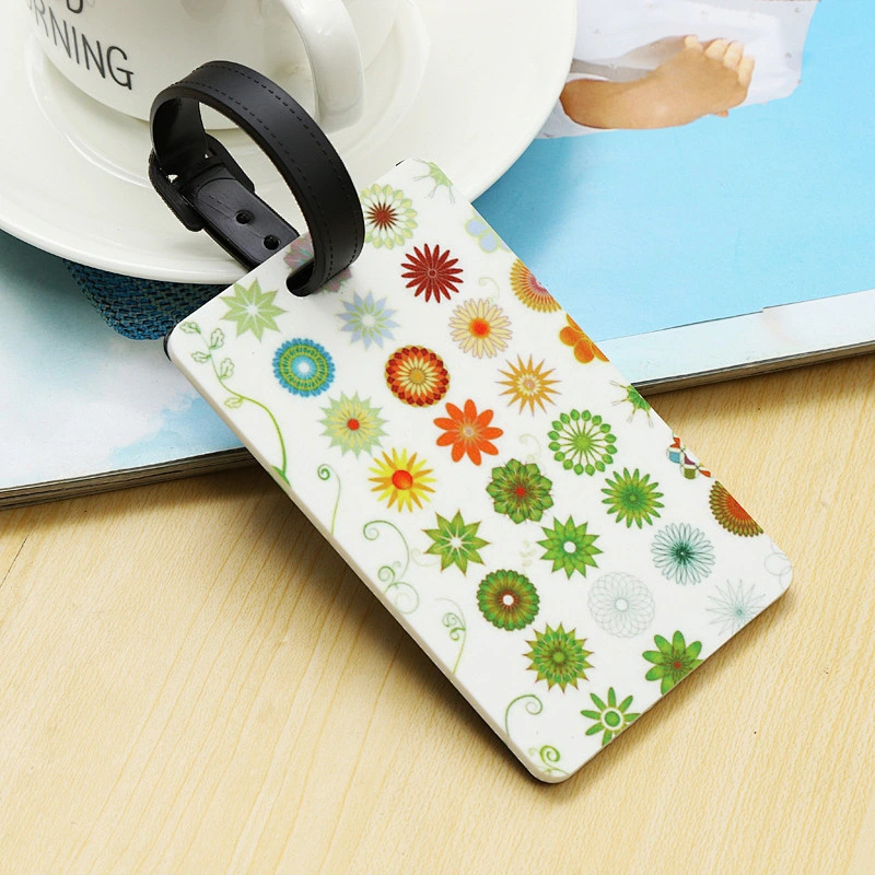Spot Wholesale Fashion Personalized Printing Silicone Luggage Tag Soft Consignment Tag Listed PVC Tag Custom