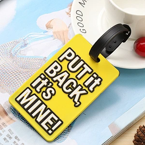 Not Your Bag Soft PVC Luggage Tags Fashion Aviation Luggage Tag Custom