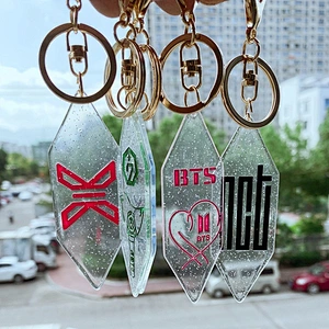 BTS BLACKPINK EXO GOT7 Acrylic Glitter Keychain
