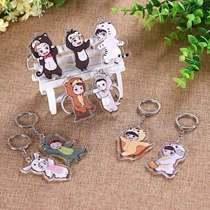 Wholesale Cartoon Cute Doll Clear Acrylic Keychain Pendant Custom