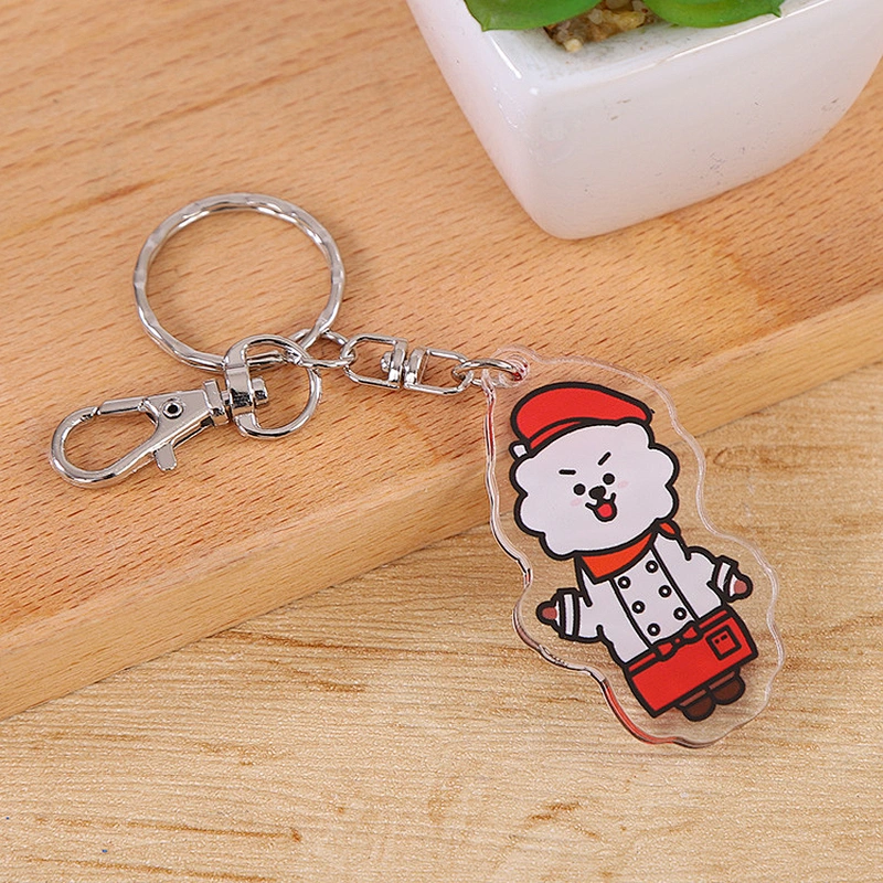 Custom Cartoon Double-sided Clear Acrylic Pendant Keychain Maker