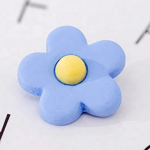 Sun flower PVC patch soft rubber plastic shoes lace decoration patch accept custom