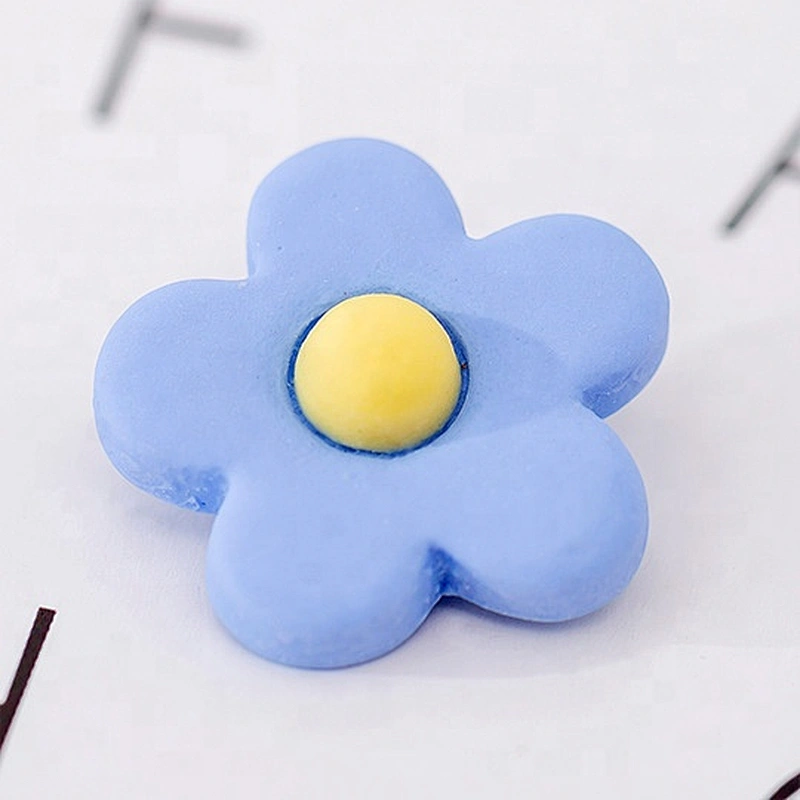 Sun flower PVC patch soft rubber plastic shoes lace decoration patch accept custom