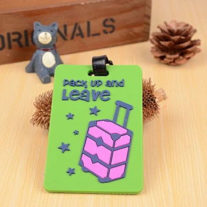 Manufacturers Selling Cartoon Airplane Pattern Aircraft Soft PVC Silicone Luggage Tag Custom