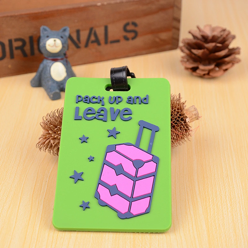 Manufacturers Selling Cartoon Airplane Pattern Aircraft Soft PVC Silicone Luggage Tag Custom