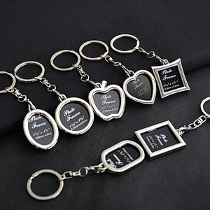 Profile picture photo frame keychain accept custom logo