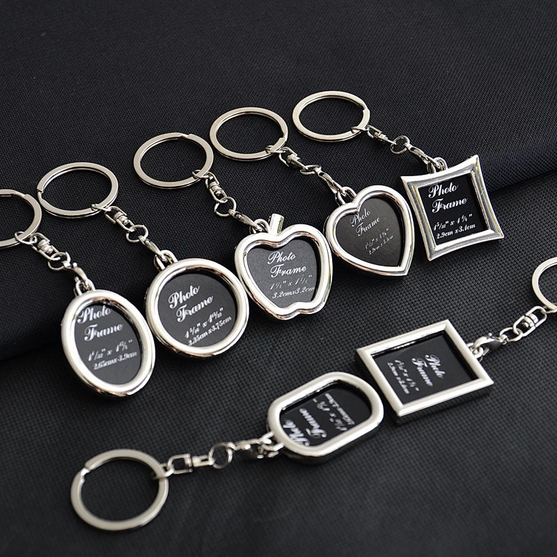 Profile picture photo frame keychain accept custom logo