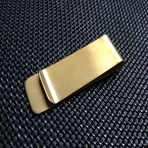 Stainless steel brass glossy shinny metal wallet money clip custom logo