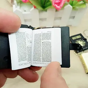 Simulation Christian keychains Mini Bible Keychain