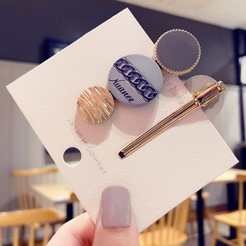 New Round Shape Duckbill Clip Hair Accessories Little Girl Hair Clips Factory Direct Sales