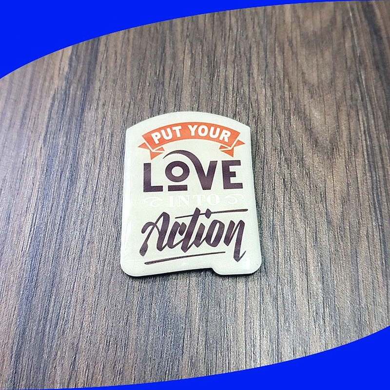 Off set printing epoxy badge soft magnet magnetic fridge magnets
