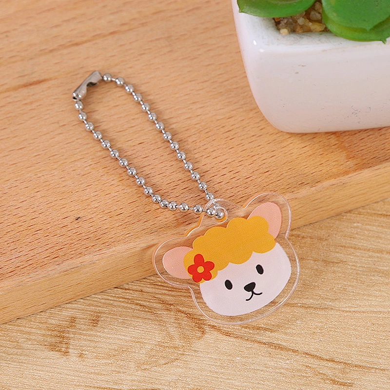 Cute Cartoon Animal Clear High Quality Print Acrylic Pendant Keychain Maker