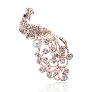 Fashion Pearl Brooch Rhinestone Scarf Buckle Alloy Brooches Pin Women Clothing Accessories