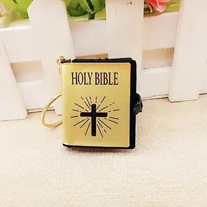 Simulation Christian keychains Mini Bible Keychain