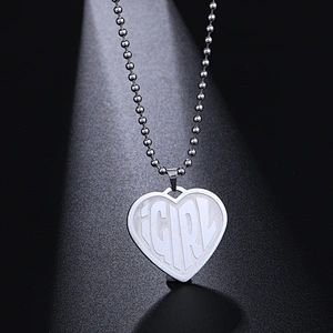 Heart Shape iGirl Stainless Steel Necklace Pendant with Chain