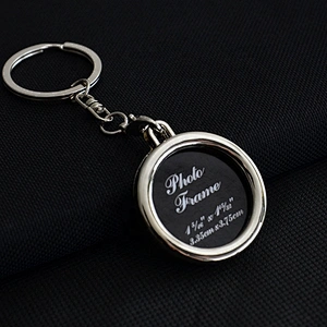 Profile picture photo frame keychain accept custom logo