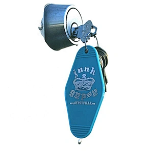 Gold foil stamping ABS plastic hotel key tag keychain