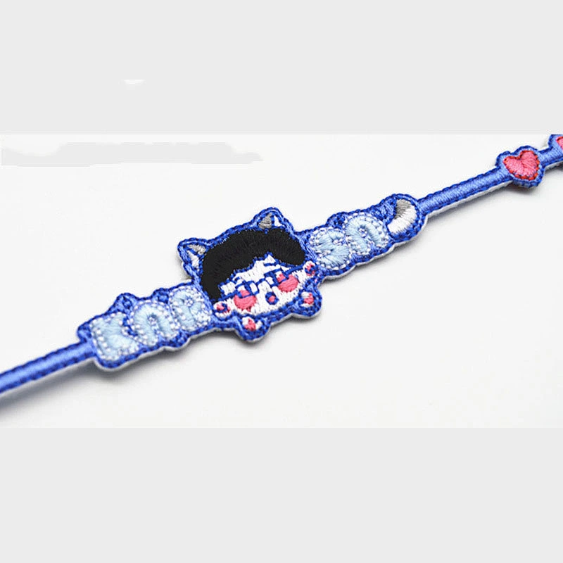 Hand catenary embroidered bracelet embroidery custom